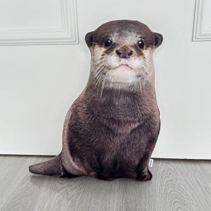 Otter pillow / Otter Lovers / wild animal pillow / animal pillow / otter cushion / cute otter / otter kissen / woodland decor