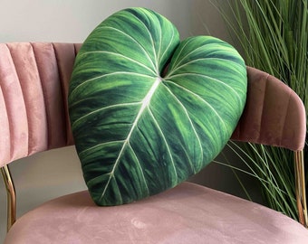 Philodendron Gloriosum pillow / gloriosum pillow / plant pillow / plant lover gift / plant decoration / gloriosum cushion / urban jungle