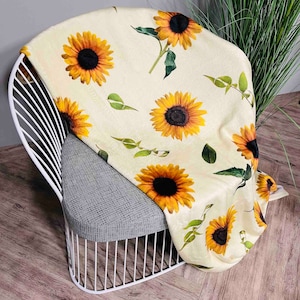 Sunflower throw blanket / floral blanket / yellow blanket / boho blanket / sunflowers fleece / flowers blanket / sunflower decor