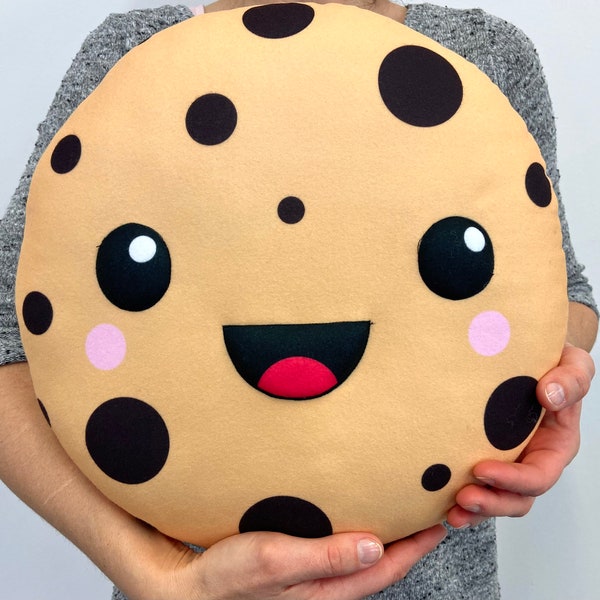 Cookie Pillow / biscuit en peluche / kawaii mignon / nourriture kawaii / chambre d’enfants / oreiller alimentaire / cookie mignon / cadeaux kawaii / cookie aux pépites de chocolat