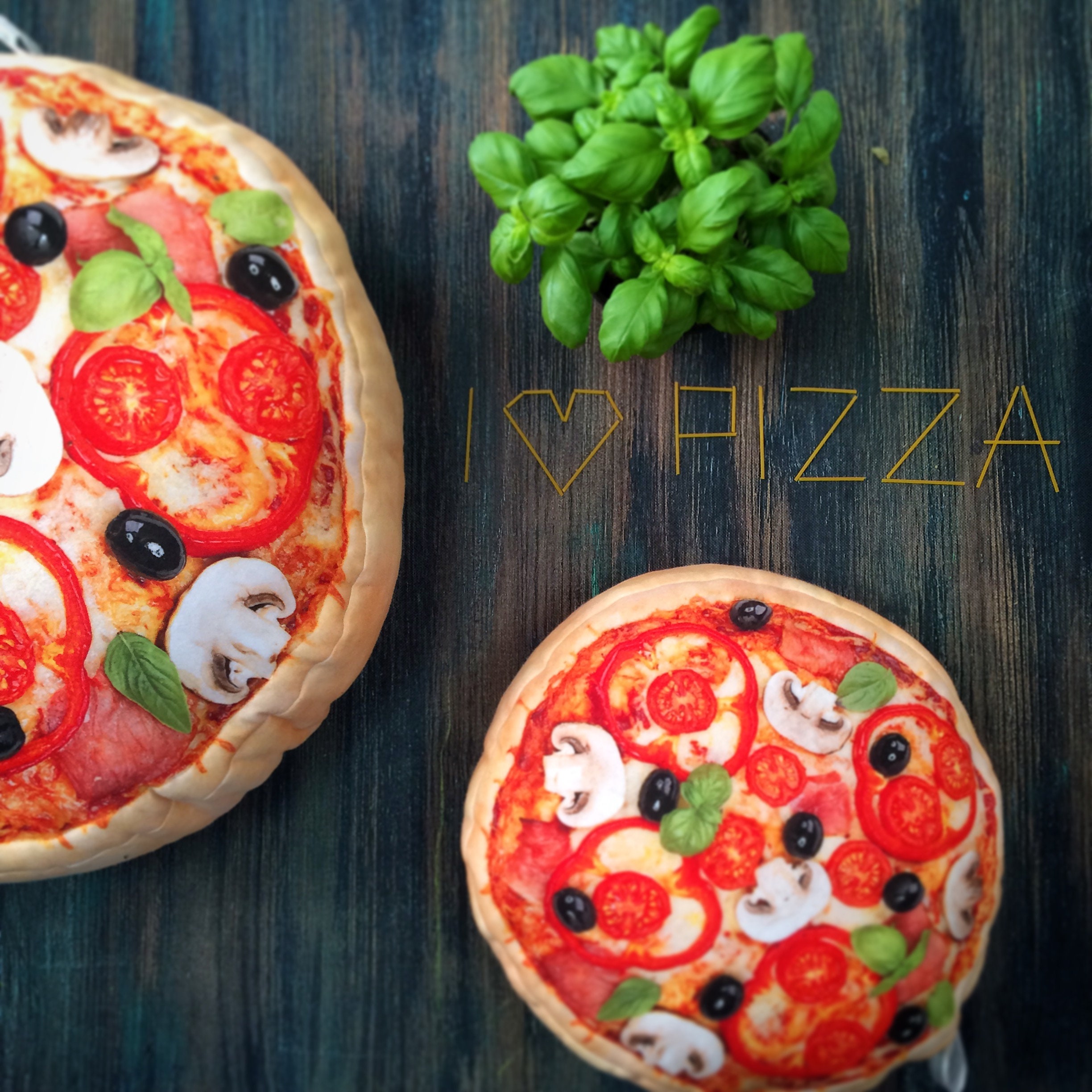 Giant top pizza pillow