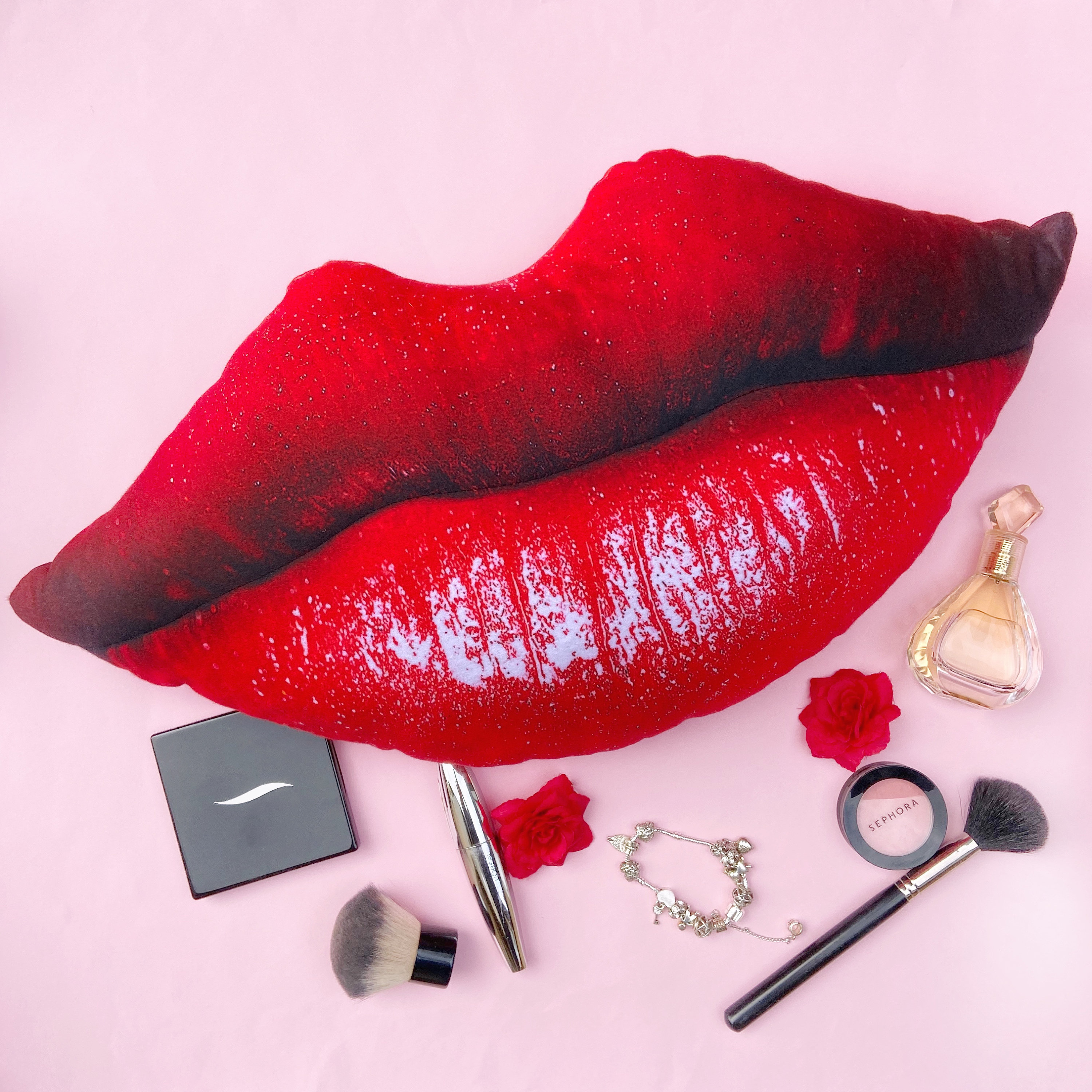 Lips pillow / Red Lips / hot Lips Pillow / Kiss / Lip shaped Etsy