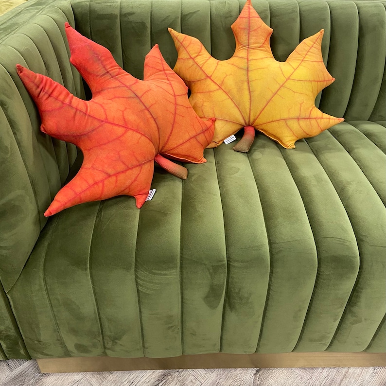Leaf Pillow / Maple Pillow / Fall Leaves Pillow / Thanksgiving Etsy