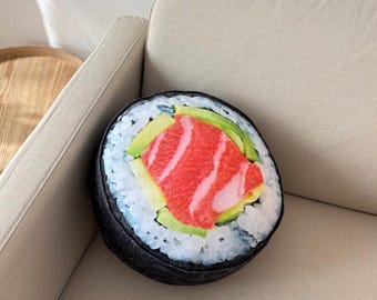 Sushi Pillow / Sushi Roll / Futomaki Pillow / Nigiri Pillow / Food pillow / Plushie pillow / Food gift / salmon pillow