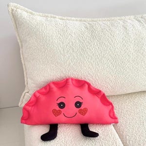 pierogi / Happy red pierogi pillow / pierogi pillow / pierogi strawberry / polish gift / polish pierogi / dumplings