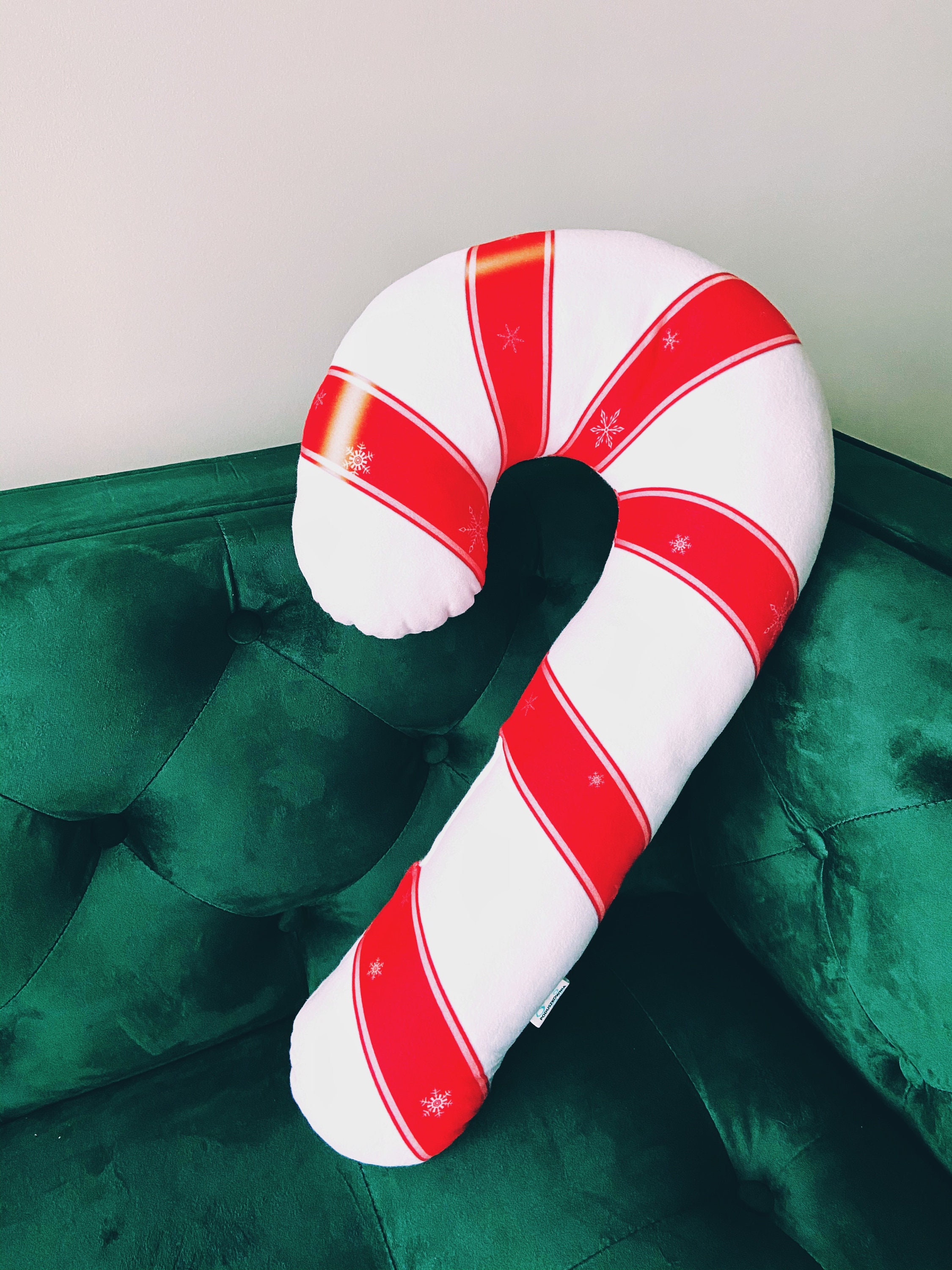 Candy Cane Pillow / Giant Candy Cane / Christmas Pillow / Etsy
