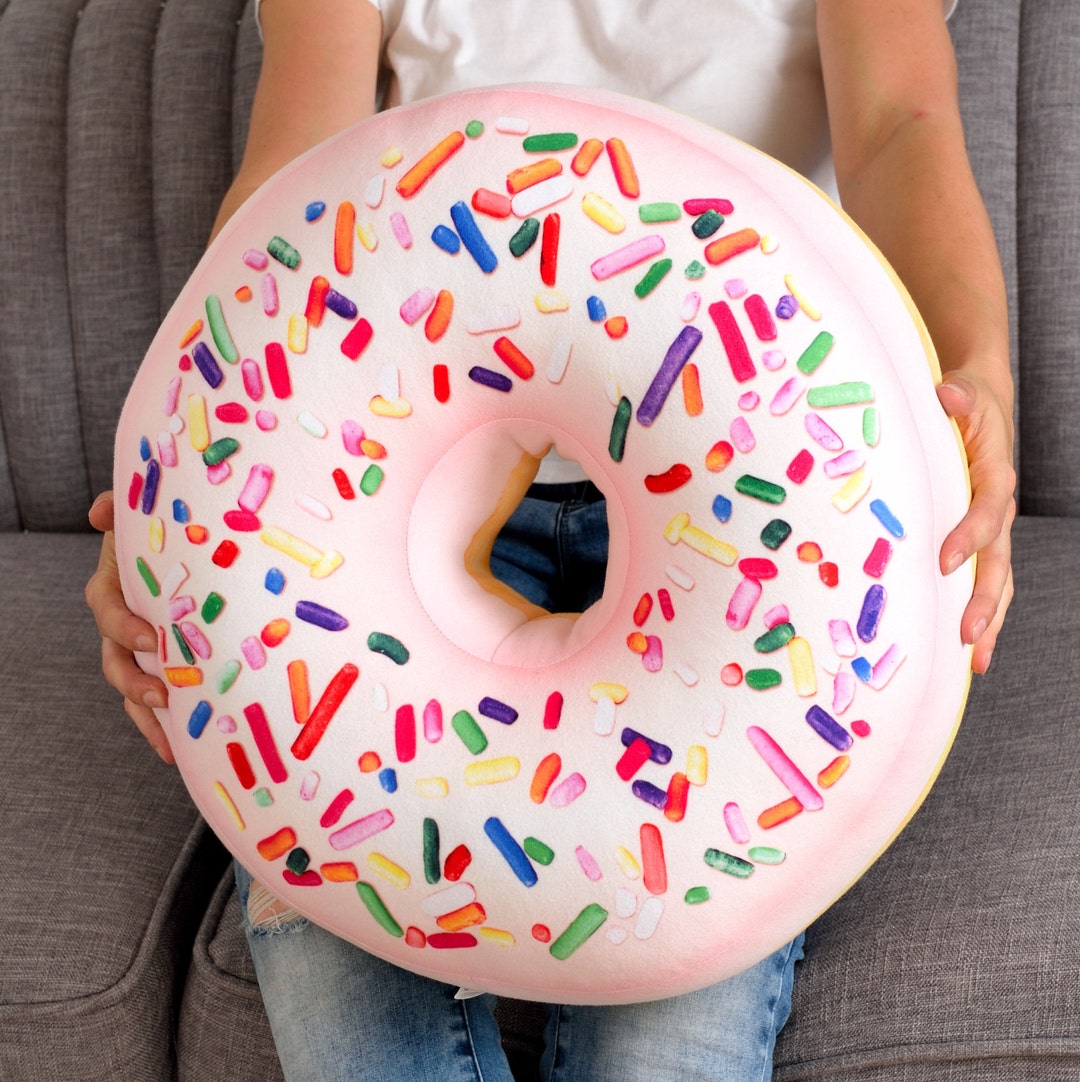 Big Pink Donut Pillow / Doughnut Pillow / Donut Cushion / Food Pillow /  Donut Pink / Donut Decoration 