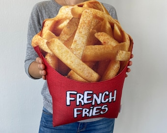 French Fries Pillow / Food Pillow / Food gift / Fries pillow / plushie pillow /  Fast food pillow
