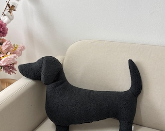 Black Dachshund, dog shape cushion, dogs lover gift