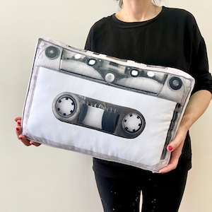 Cassette Pillow / Cassette tape / Retro Pillow / Music Pillow / Vintage pillow / nerd pillow / gift for oldies