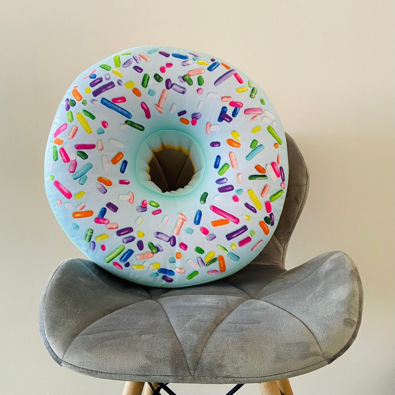 Big Donut Pillow / Doughnut Cushion / Food Pillow / Kids Room Etsy