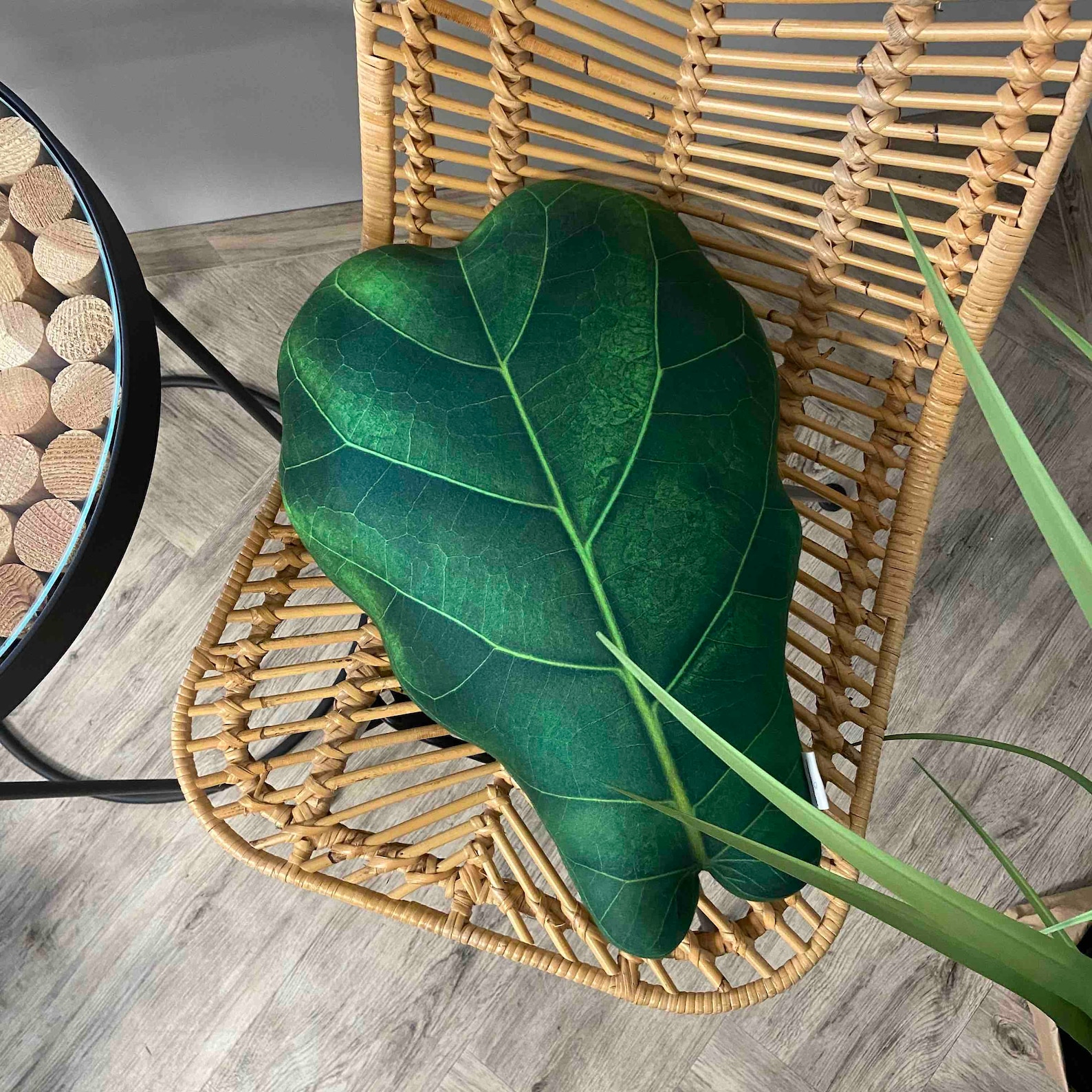 Fiddle Leaf Fig Pillow / Ficus Lyrata Pillow / Ficus Cushion / Etsy