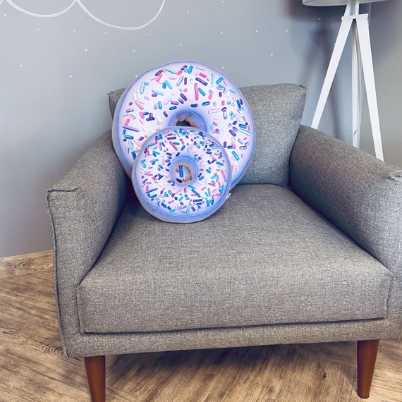 Almohada de dona grande rosquilla gigante de color baya dona pastel Cojin de rosquilla Almohada de comida Almohada de habitacion para ninos Etsy Espana