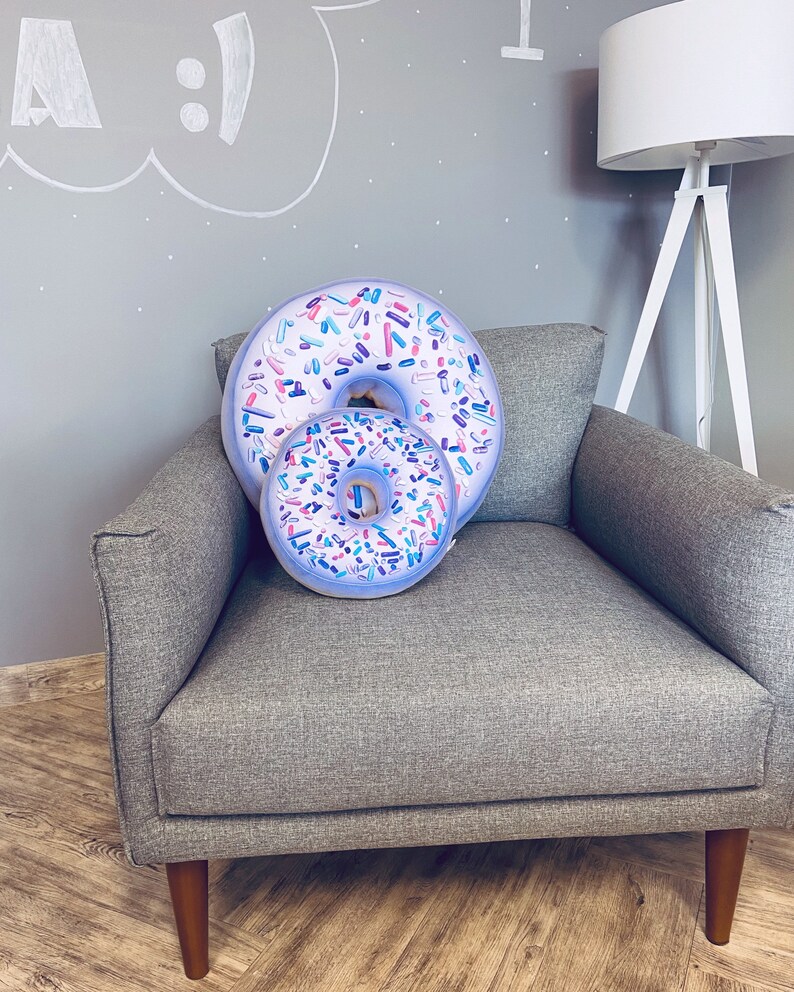 Donut Pillow / Giant Donut / purple Berry pastel donut / Big Etsy