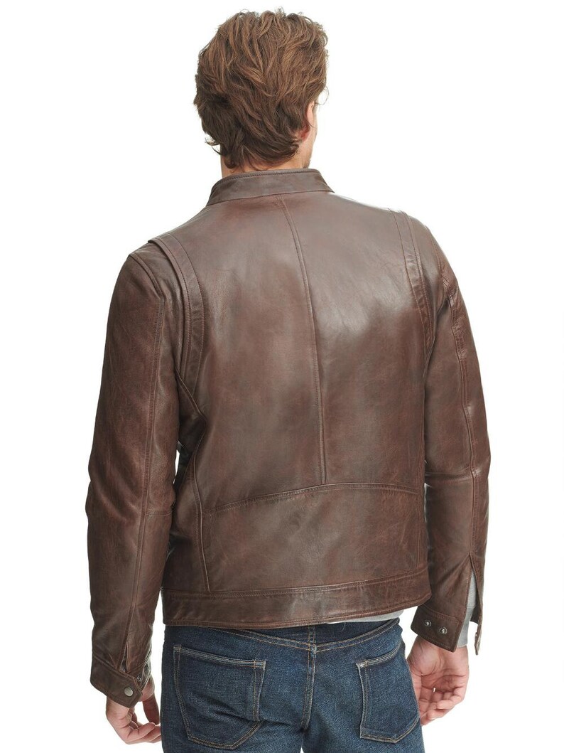 Guaranteed delivery within 4 working days after dispatch Designer genuine leather Handmade Man Leather Jacket