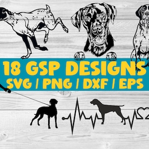 GSP SVG Bundle digital download, svg bundle, German Shorthair Pointer, svg, png, eps, dxf | Gift.