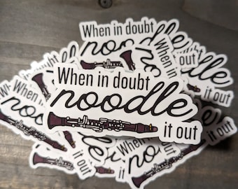 Funny Clarinet Waterproof Sticker