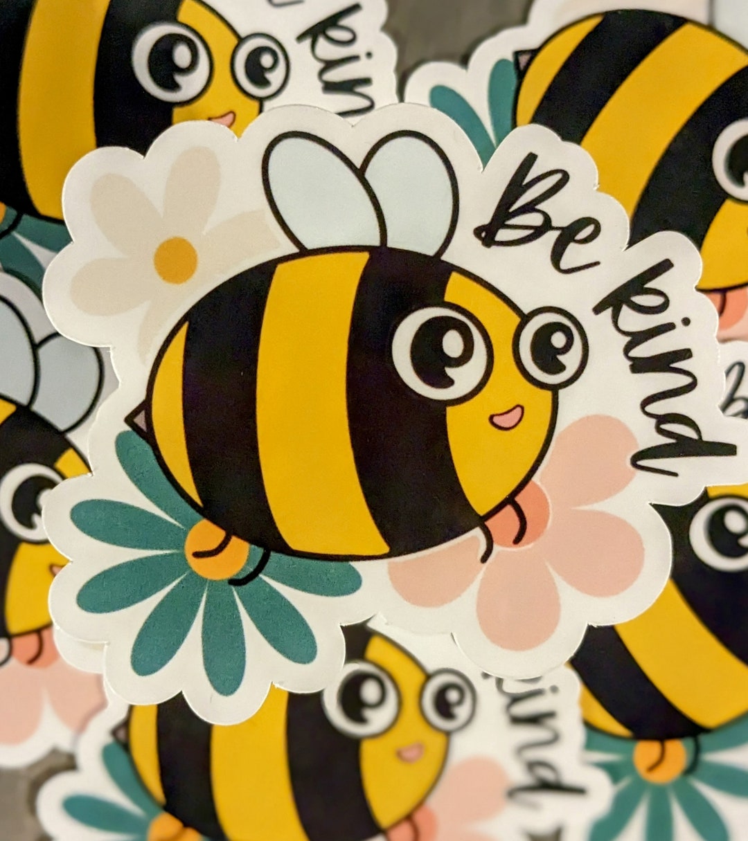 Axt Sticker Bee Kind Waterproof Sticker - Etsy