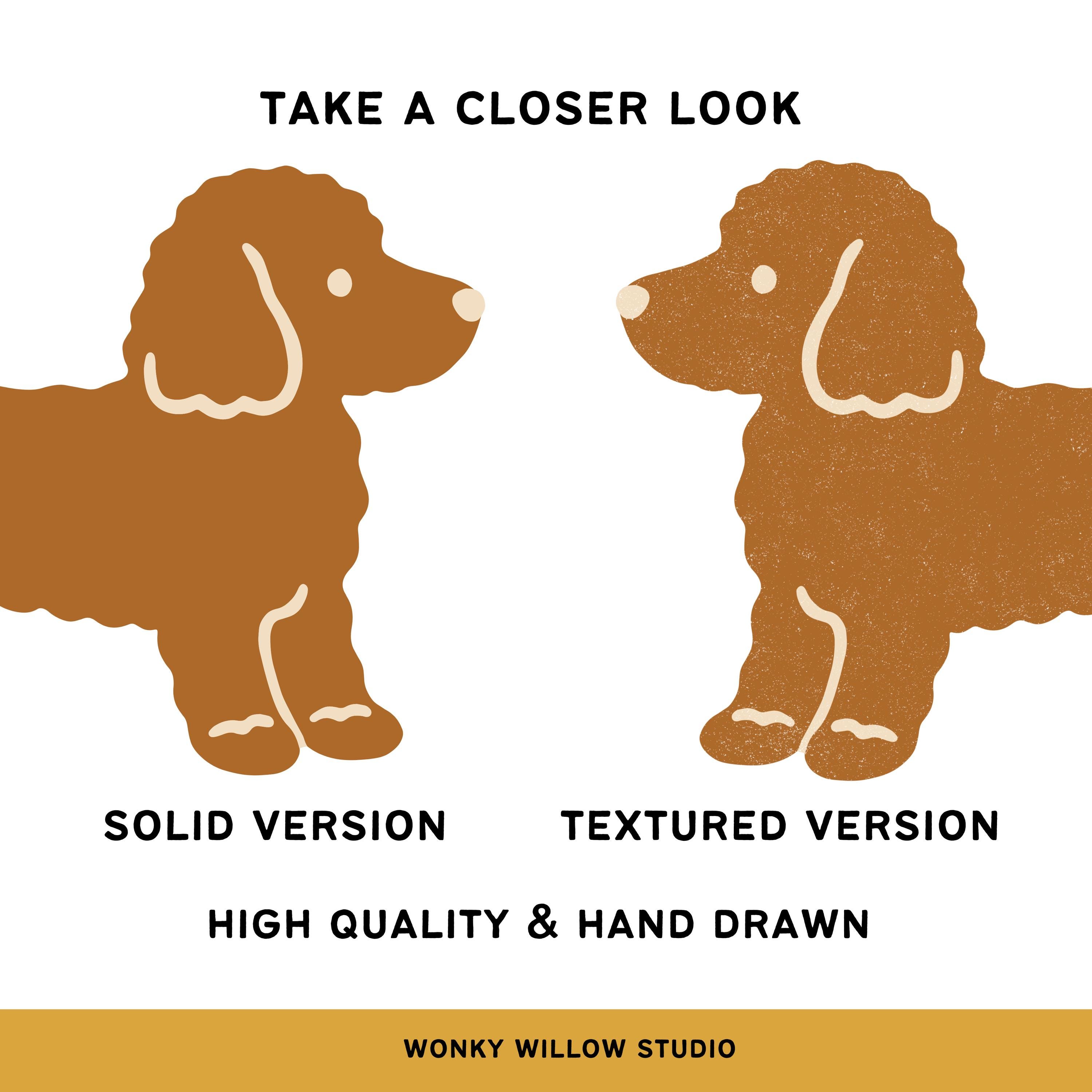 Cockapoo Gingerbread Dog SVG PNG - Christmas Dog Clipart - Hand Drawn ...