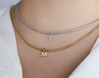 Eerste ketting, brief ketting, brief gouden ketting, gepersonaliseerde ketting, gepersonaliseerde gift, brief charme