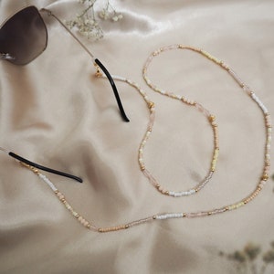 Sonnenbrillenkette, Perlenbrillenkette, Maskenkettenhalter, Perlenmaskenkette, Sommerbrillenkette, Geschenk für Sie, Sonnenbrillenkette