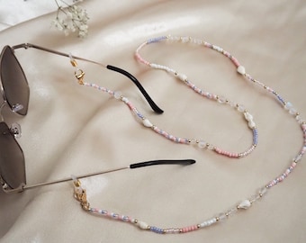 Perlen Brillenkette: Pastell Perlen Maskenkettenhalter