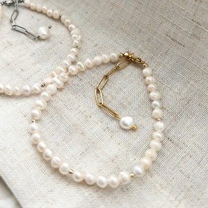 Freshwater Pearl Bracelet, Pearl Bracelet, Basic Bracelet, Stylish Bracelet , Small Beaded Bracelet, Simple Bracelet, Gift for Her