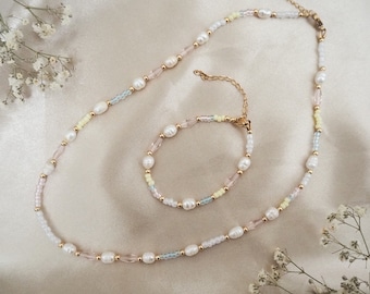 Freshwater Pearl Beaded Necklace: Custom Summer Jewelry