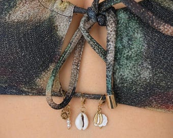Stainless Steel Bikini Charm: DIY Bikini Drop Pendants