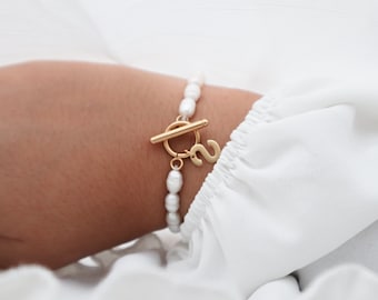 Freshwater Pearl Bracelet, Personalized Bracelet, Initial Bracelet, Stylish Bracelet , Small Beaded Bracelet