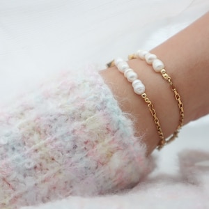 Süßwasserperlen Armband, personalisierte Armband, erste Armband, stilvolle Armband, kleine Perlen Armband, Geschenk für sie, personalisierte Geschenk Bild 6
