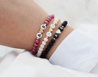 Partnerarmbänder, Personalisiertes Armband, Liebesarmbänder mit Perlen, Individueller Schmuck Für Männer und Frauen