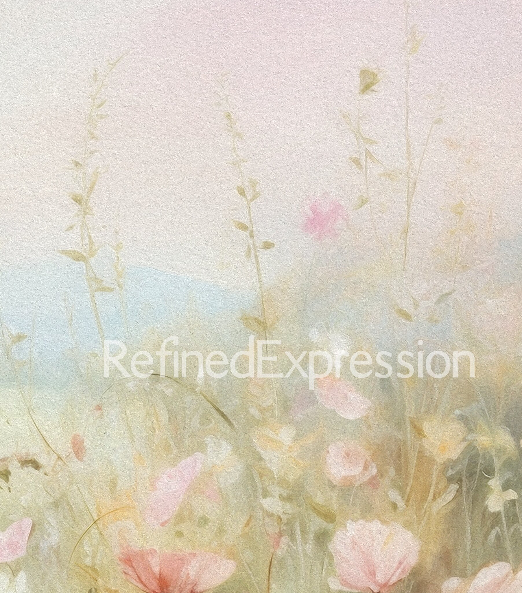 Oil Paint Antique Wall Art for Cottage Floral Country Field Etsy