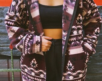 tribal fleece pullover