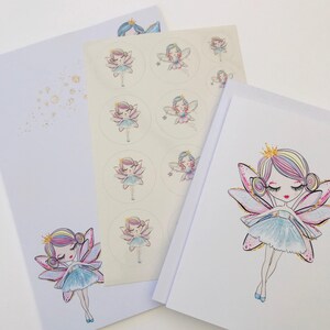 Fairy Writing Set, Stationery Set, Letter Writing Notepaper & Stickers Plain notepaper