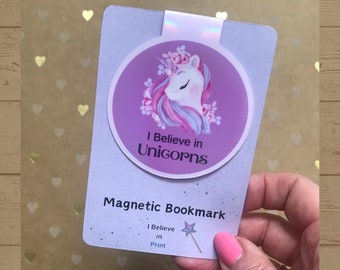 Magnetic Bookmark, Unicorn Design