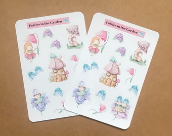 Fairies in the Garden Glossy Stickers, 2 x A5 Sheets Fairy Stickers