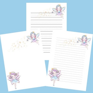 Fairy Writing Set, Stationery Set, Letter Writing Notepaper & Stickers 24 Refill Sheets P&L