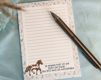 Notepad for horse lovers | A6 50 sheets