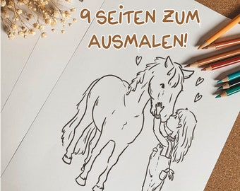Pony and Horse Coloring Pages | Coloring coloring pages children girls | Download to print