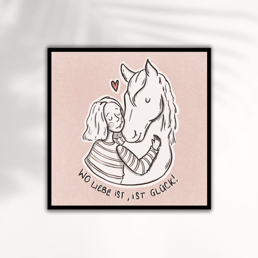 Affiche Pour Les Amateurs De Chevaux 20x20 Impression Dart Pour Les Amateurs De Chevaux Cadeau