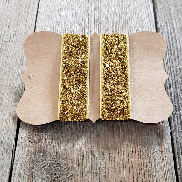 Elastic Sleeve Holders | Plastic Snaps Closure | Gold Glitter Elastic Ribbon | Team Gift