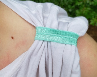 Elastic Sleeve Holders | Plastic Snaps Closure | Mint Green Ribbon | Team Gift