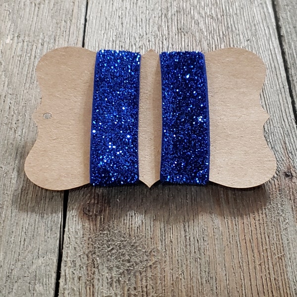 Elastic Sleeve Holders | Plastic Snaps Closure | Blue Glitter Elastic Ribbon | Team Gift