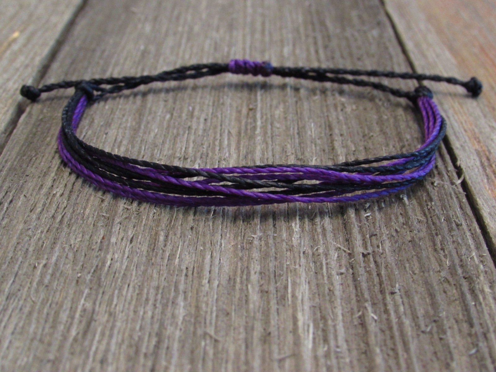 Black and Purple Bracelet - Etsy
