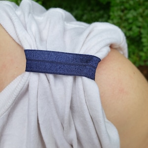 Elastic Sleeve Holders | Plastic Snaps Closure |  Ribbon |  Navy Blue Ribbon | Team Gift