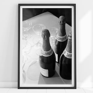 Vintage Champagne Print, 1932, Champagne Wall Art, Champagne Poster, Champagne Print, Kitchen Wall Art, Black and White Art, Cocktail Print