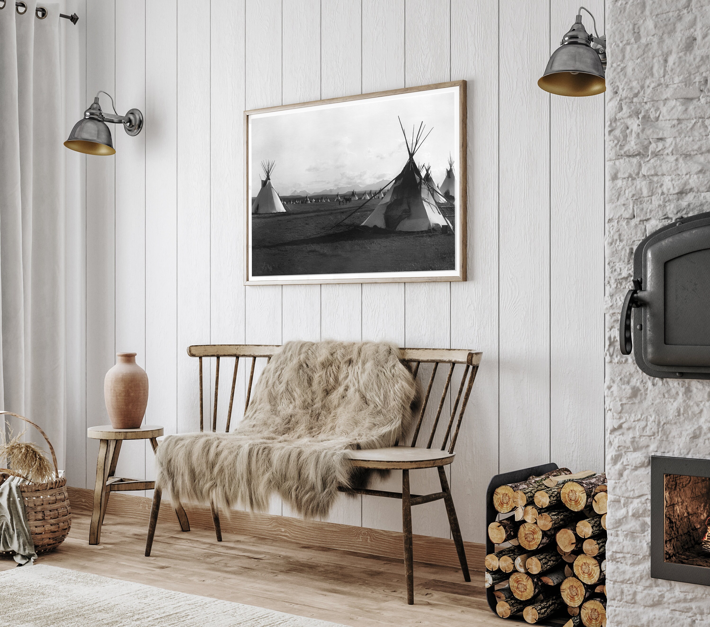 ヴィンテージ ネイティブ アメリカン プリント、ネイティブ アメリカン