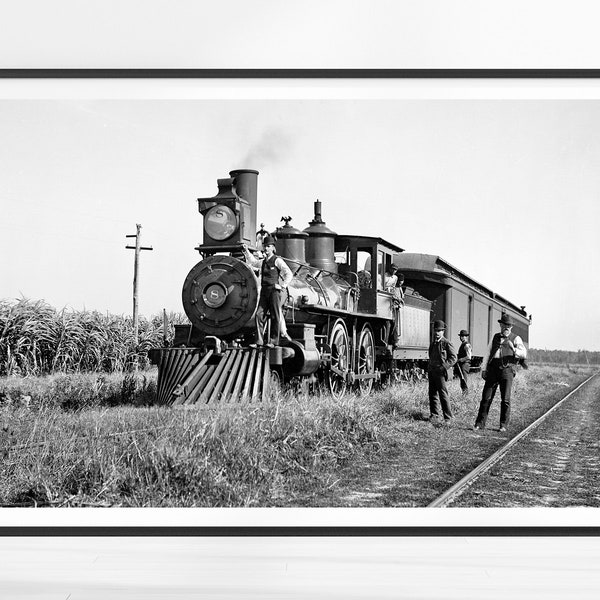 Black and White Railroad Poster Etsy