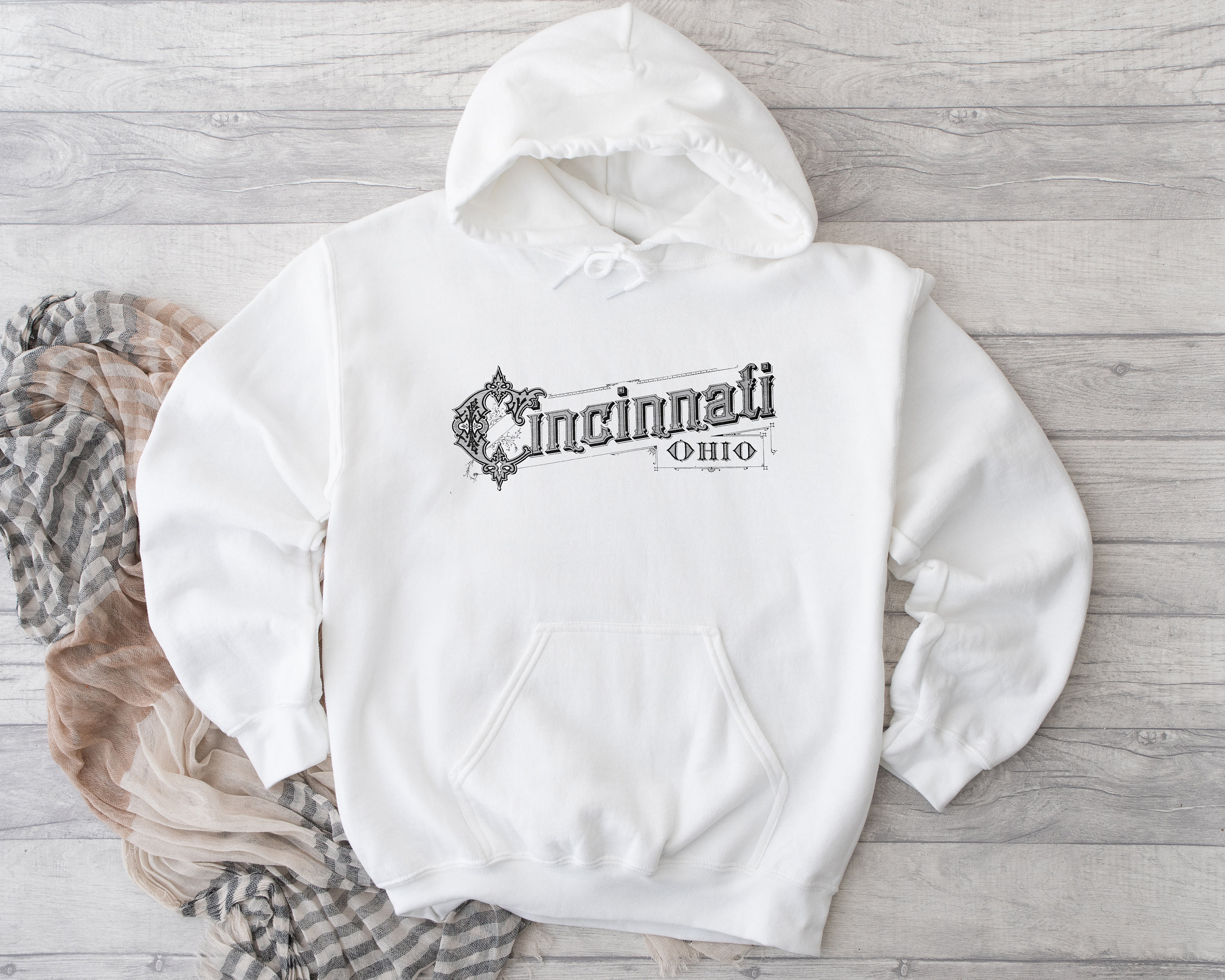 Cincinnati Hoodie, Cincinnati Gift, Vintage Cincinnati